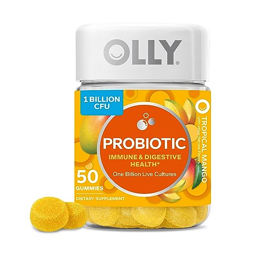 OLLY Probiotic Gummies for Digestive Support, Mango