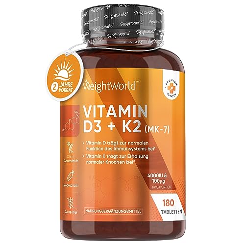 Vitamin D3 + K2 4000 IU – 180 Tablets