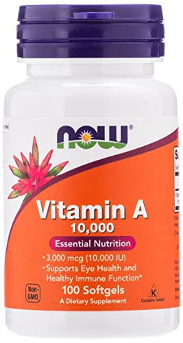 Now Foods Vitamin A 10000 IU, 100 Softgels