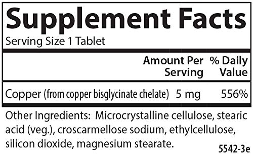 Carlson Chelated Copper 5 mg for Health Support