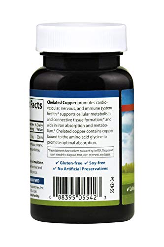 Carlson Chelated Copper 5 mg for Health Support