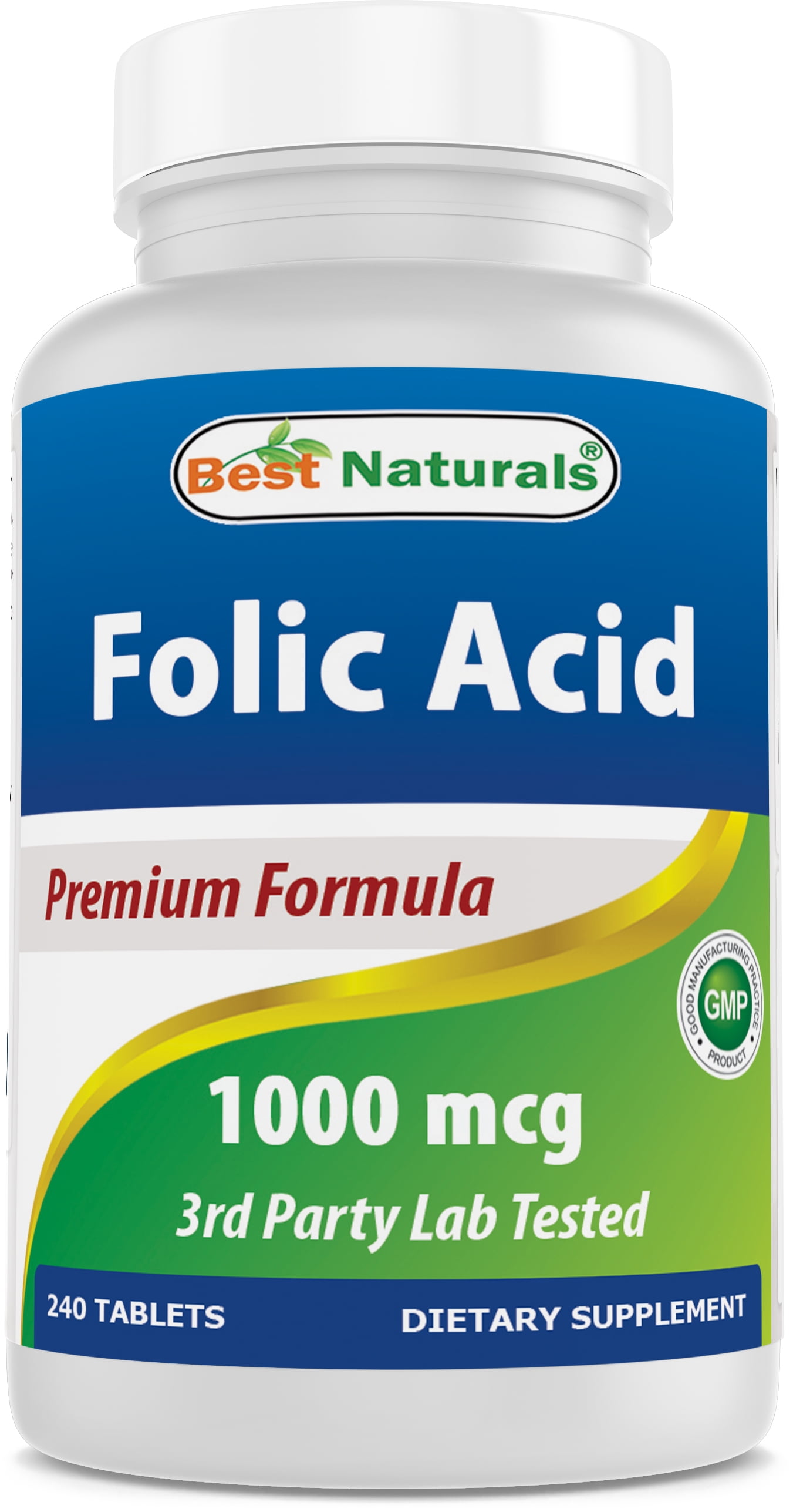 Best Naturals Folic Acid 1000 mcg, 240 Tablets