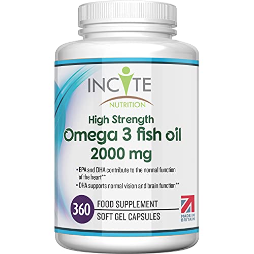 Omega 3 Fish Oil 2000mg Soft Gels 360 Count