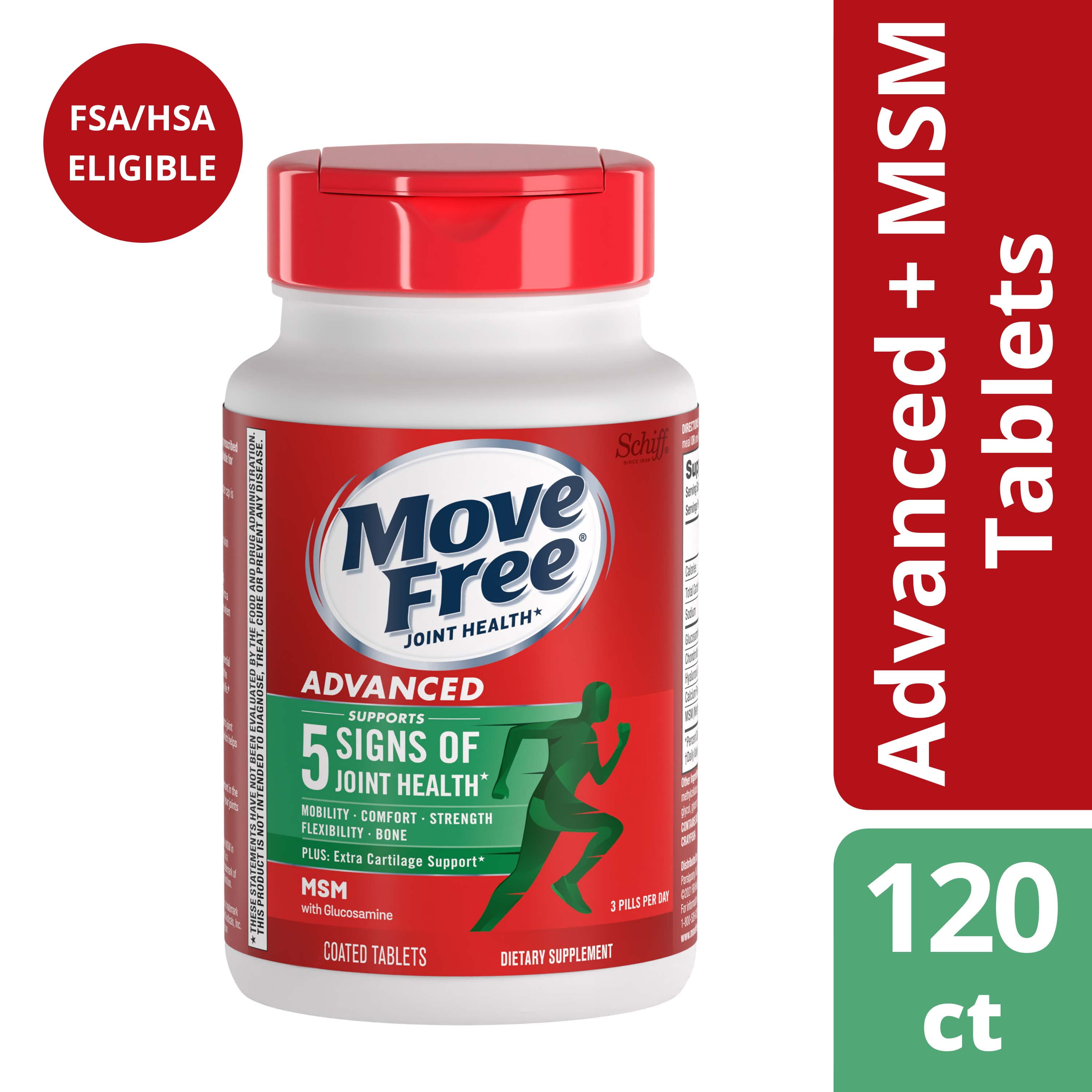 Move Free Advanced Plus MSM, 120 Tablets