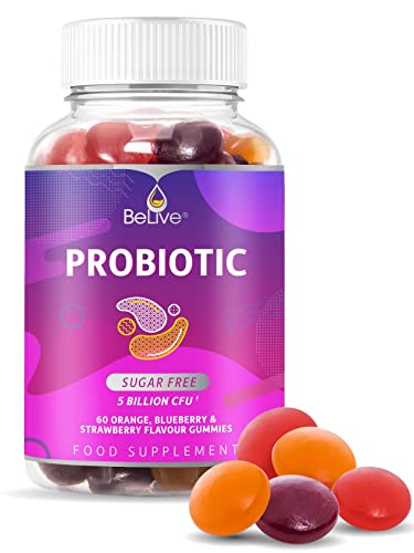 BeLive Probiotic Gummies - 5 Billion CFUs, Vegan