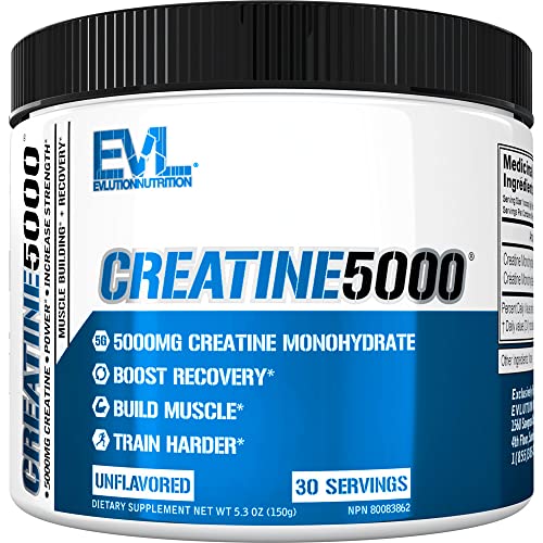 Evlution Nutrition Creatine5000 Unflavored Powder 30 Servings