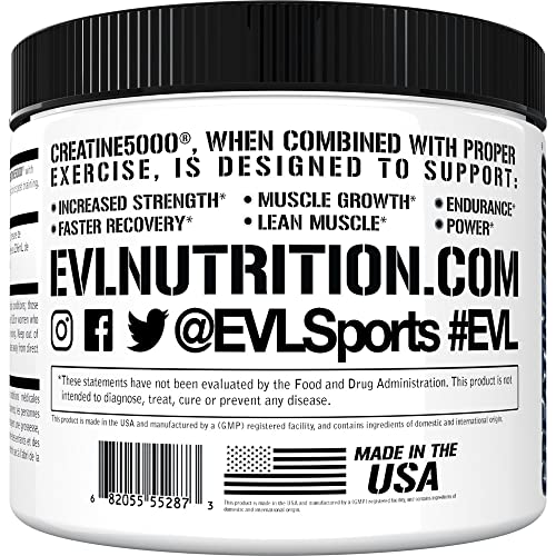 Evlution Nutrition Creatine5000 Unflavored Powder 30 Servings