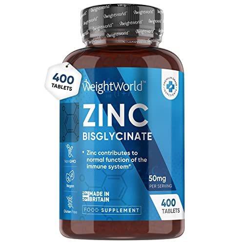Zinc Bisglycinate - 25mg, 400 Vegan Tablets