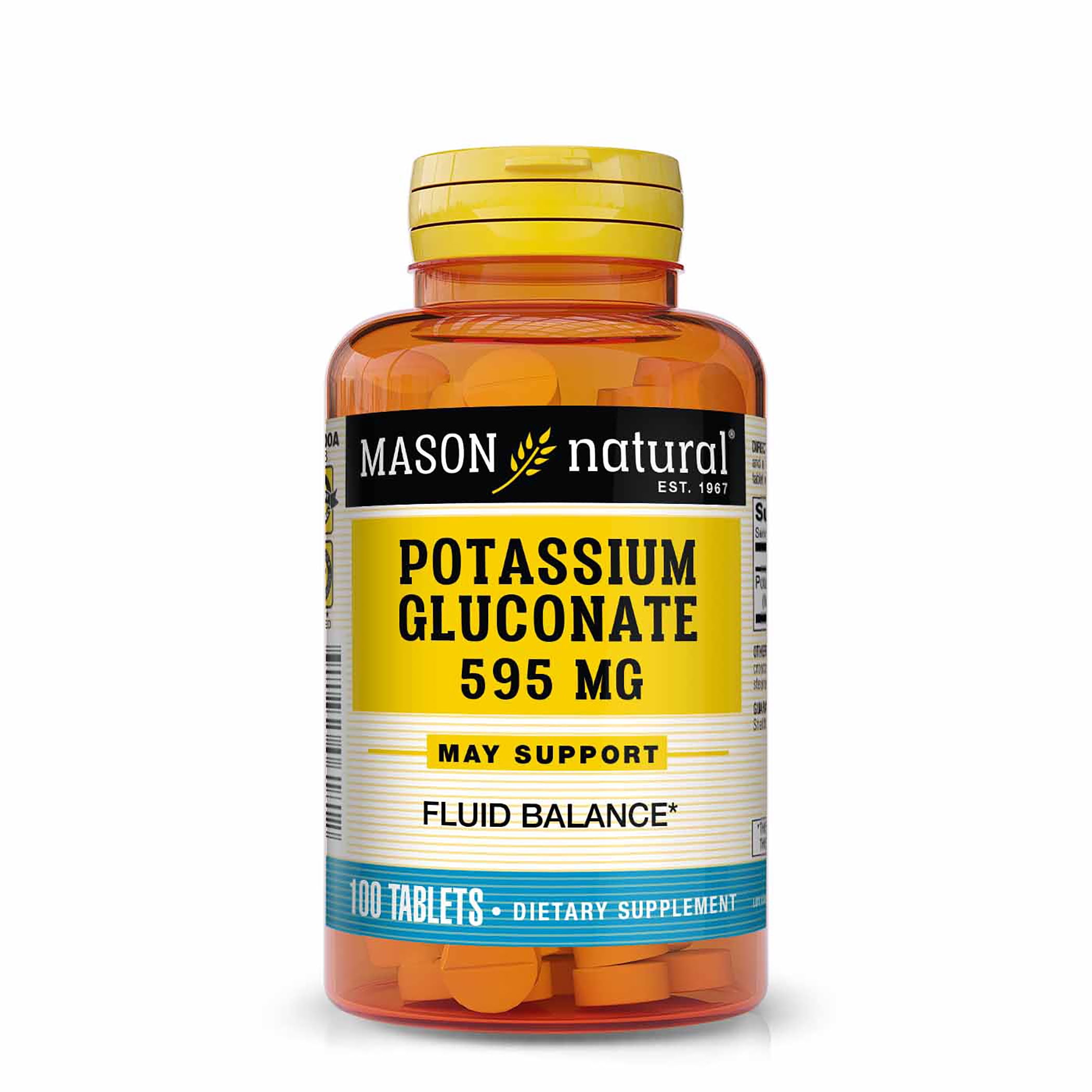 Mason Natural Potassium Gluconate 595 mg 100 Tablets