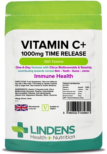 Lindens Vitamin C+ 1000mg Time-Release Tablets 360ct