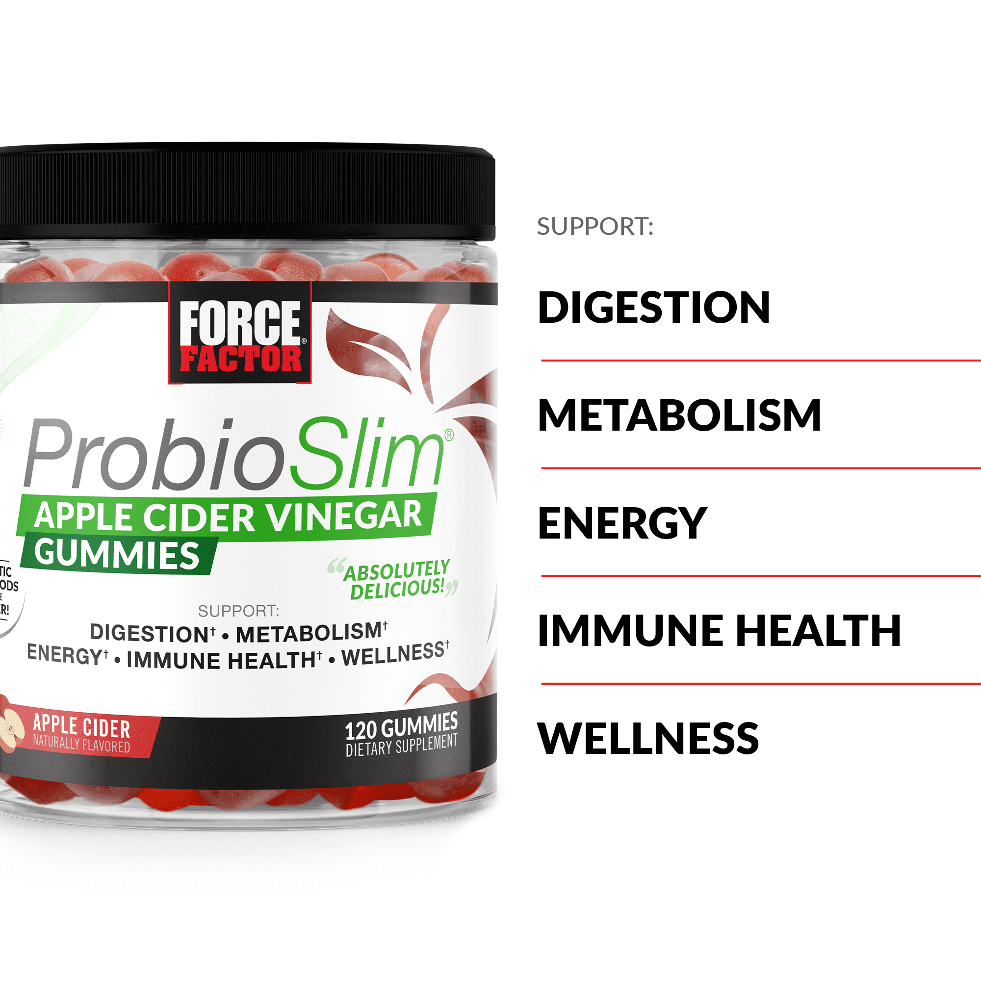 Force Factor ProbioSlim ACV Gummies for Weight Loss
