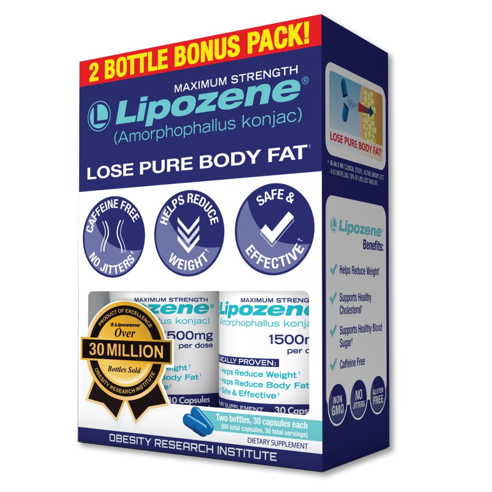 Lipozene Maximum Strength Weight Loss Capsules, 1500 mg