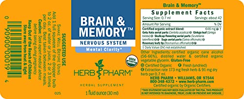 Herb Pharm Brain & Memory Herbal Formula 1oz