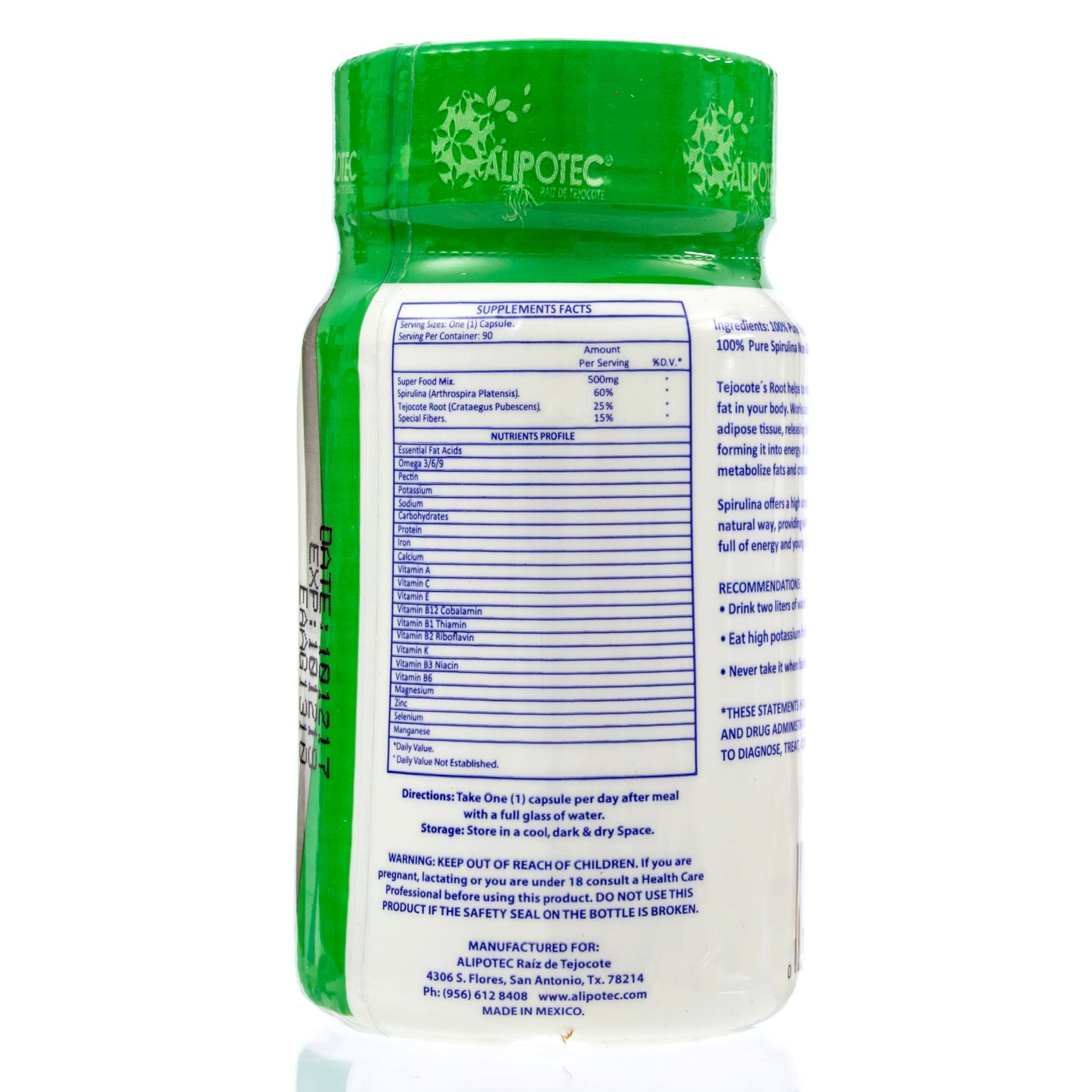 Tejocote Root Weight Loss Capsules - 90 Count
