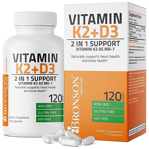 Bronson Vitamin K2 with D3 - 120 Capsules