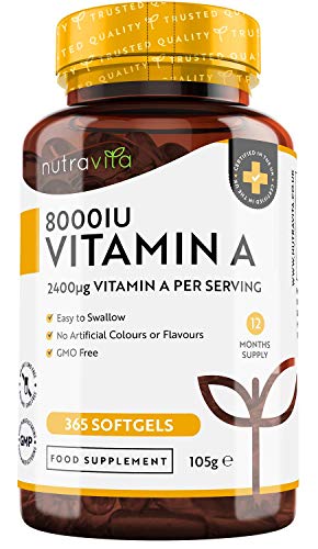 Vitamin A 8000 IU – 365 Softgels