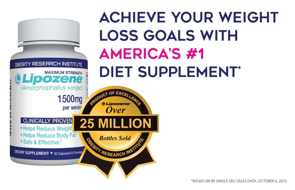 Lipozene Maximum Strength Weight Loss Capsules, 1500 mg