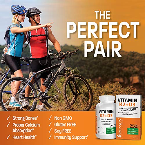 Bronson Vitamin K2 & D3 Non-GMO 120 Capsules