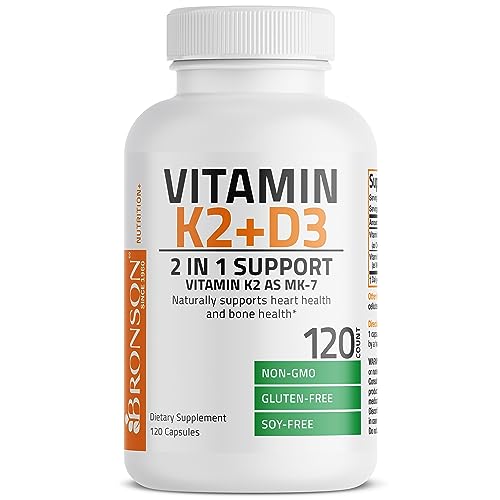 Bronson Vitamin K2 & D3 Non-GMO 120 Capsules