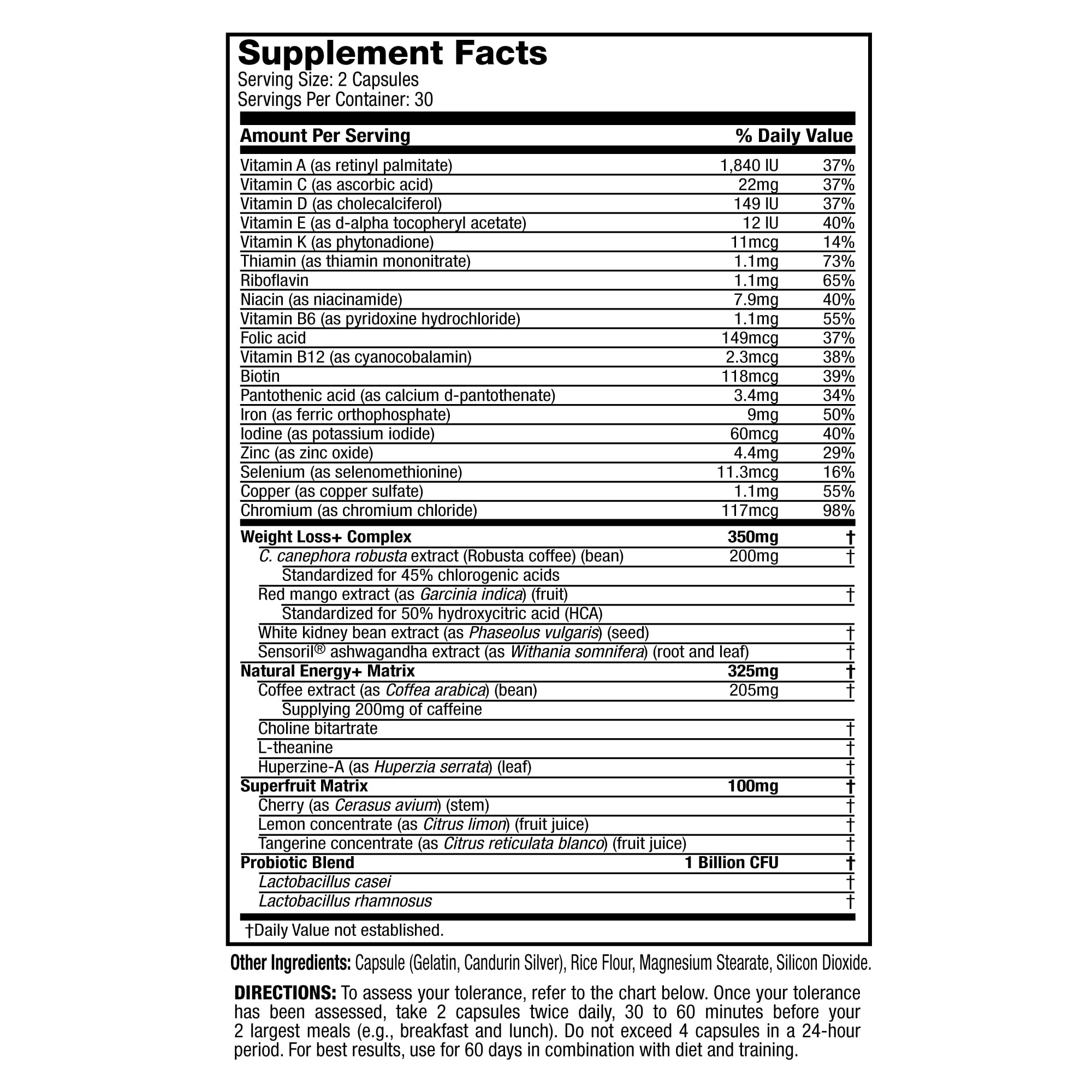 Weight Loss Supplements with Probiotics and Vitamins