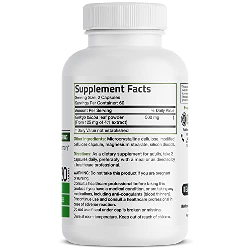 Bronson Ginkgo Biloba 500mg - Brain Function Support