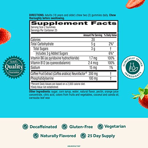 Neuriva Plus Brain Support Strawberry Gummies - 50 Count