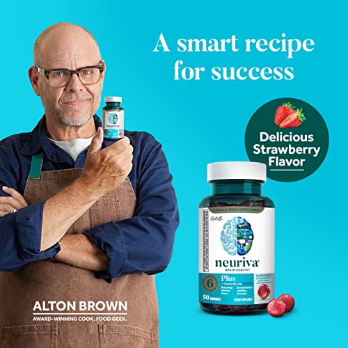 Neuriva Plus Brain Support Strawberry Gummies - 50 Count