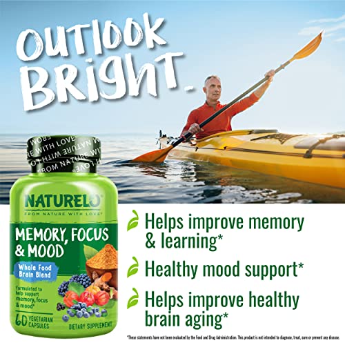 Naturelo Brain Blend Supplement for Memory and Focus