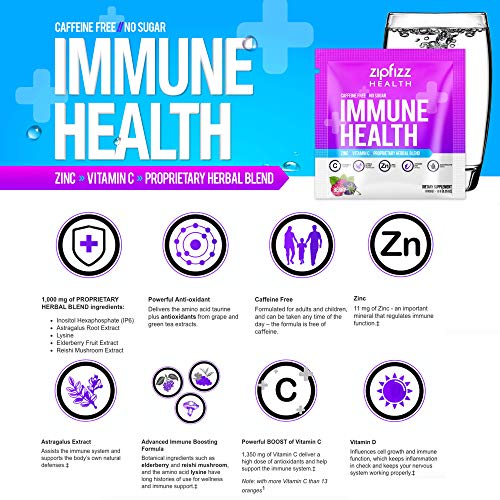 Zipfizz Immune Boost Drink Mix, Berry Flavor
