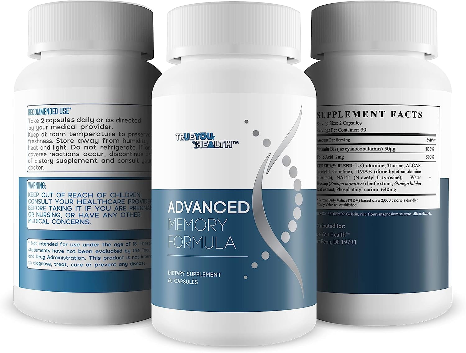 True You Health Advanced Memory Formula - 60 Capsules