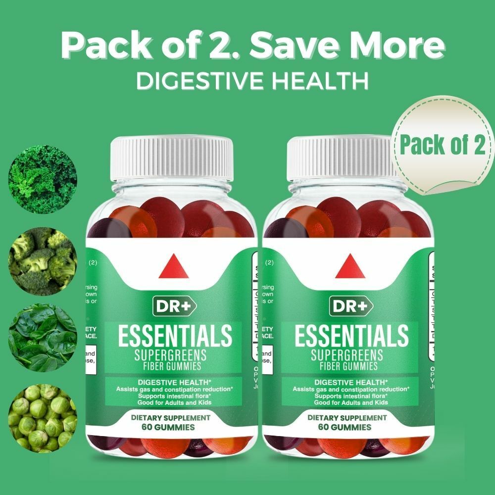 Fiber Gummies for Gut Health and Detox (2-Pack)