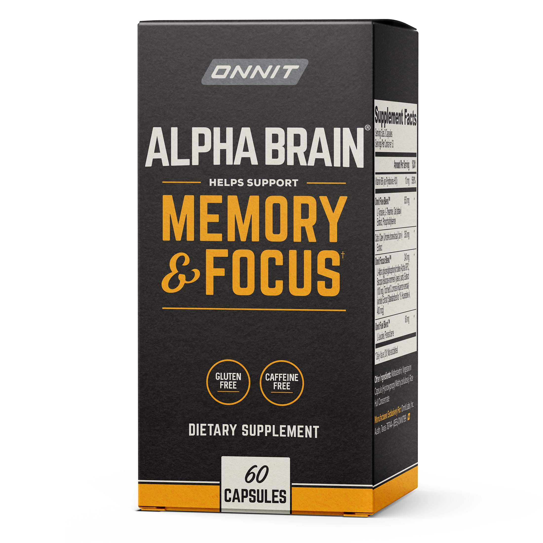 ONNIT Alpha BRAIN Nootropic for Memory & Focus