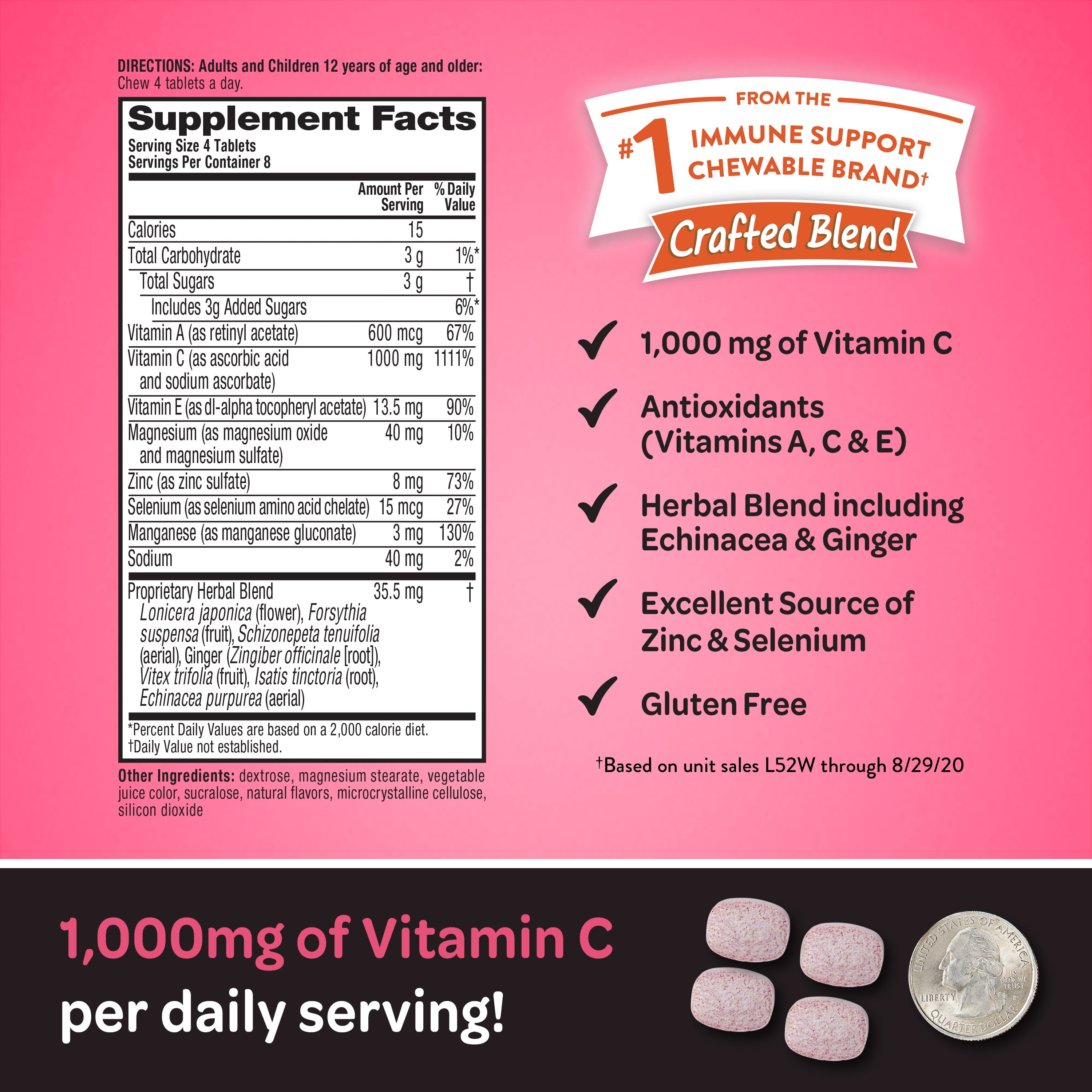 Airborne Very Berry Chewable Vitamin C Tablets
