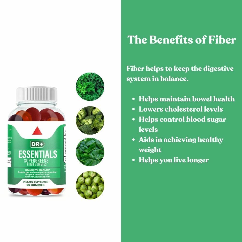 Fiber Gummies for Gut Health and Detox (2-Pack)
