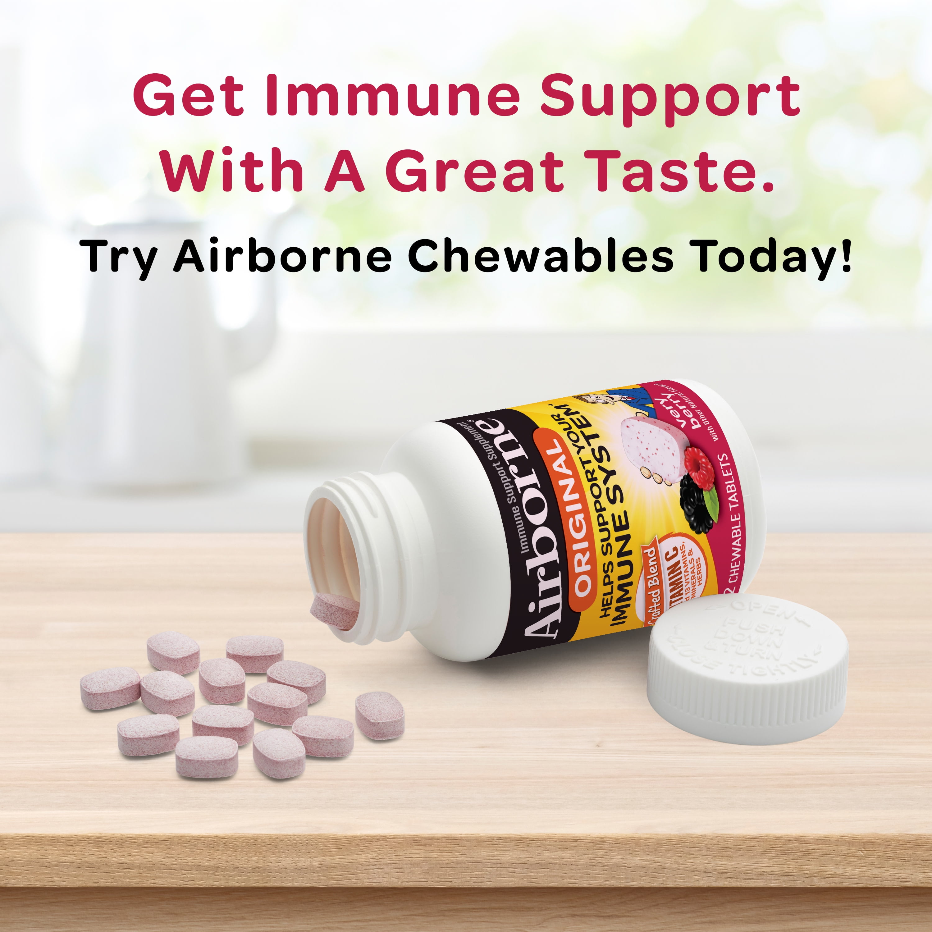 Airborne Very Berry Chewable Vitamin C Tablets