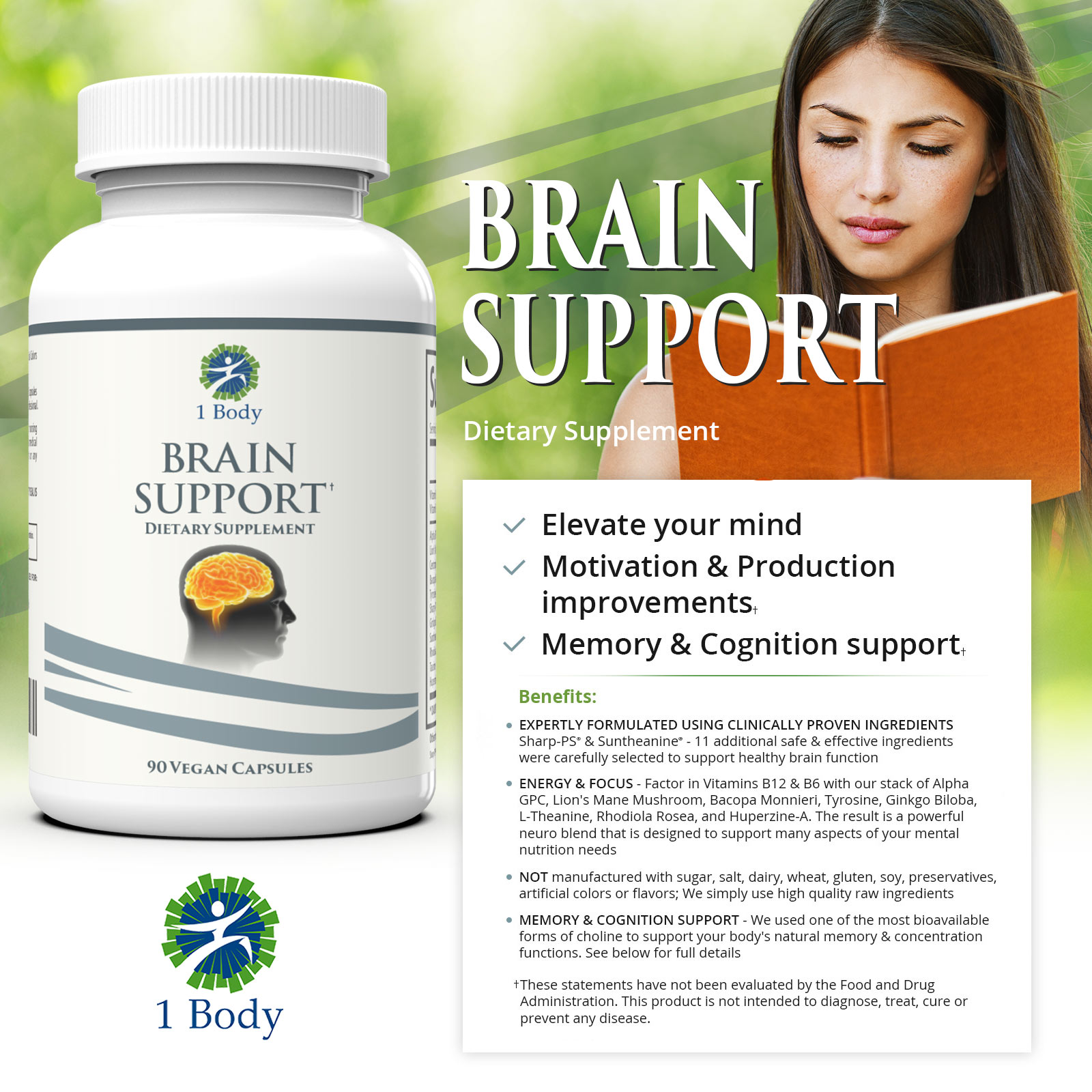 Memory Support Supplement with Nootropics and Lion's Mane