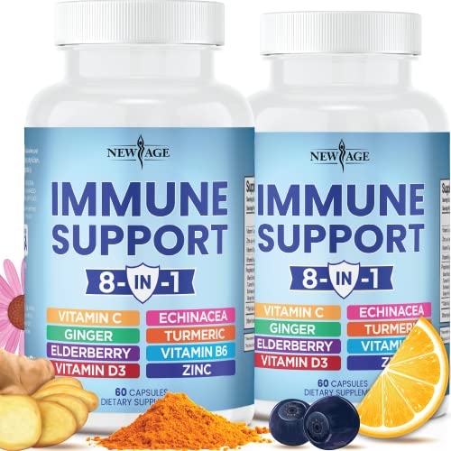 8-in-1 Immune Support Supplement with Elderberry & Zinc