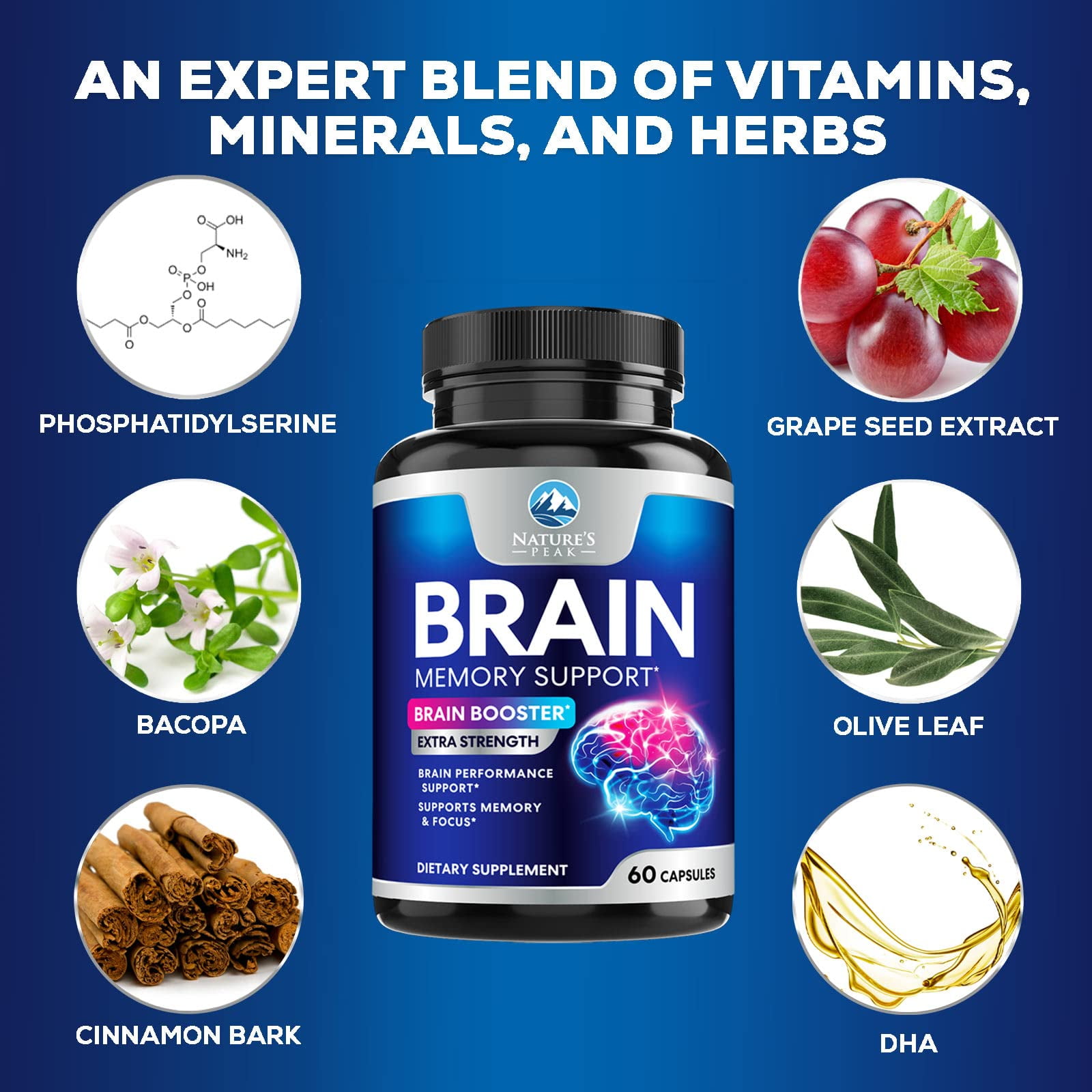 Brain Booster Supplement for Memory and Focus