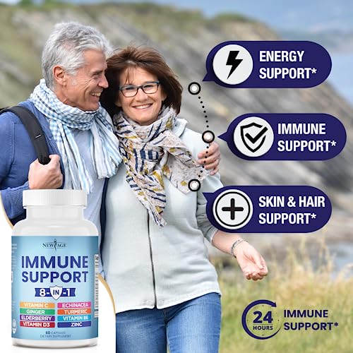 8-in-1 Immune Support Supplement with Elderberry & Zinc