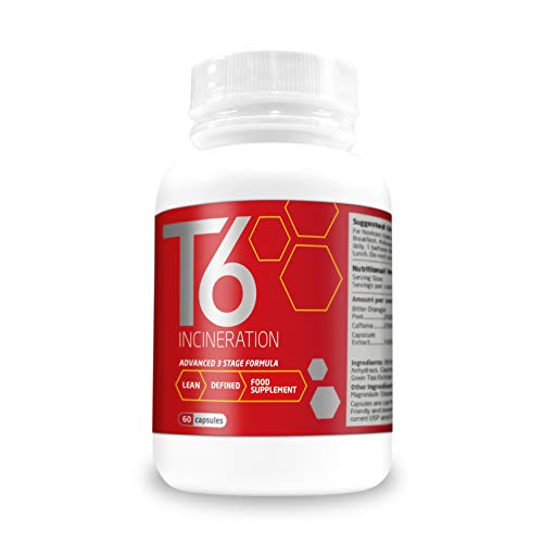 T6 Fat Burner Capsules for Weight Management, 60 Count