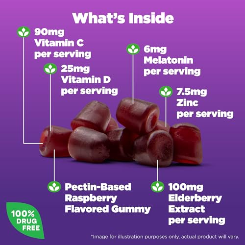 Natrol Sleep Gummies for Immune Health, Berry Flavor