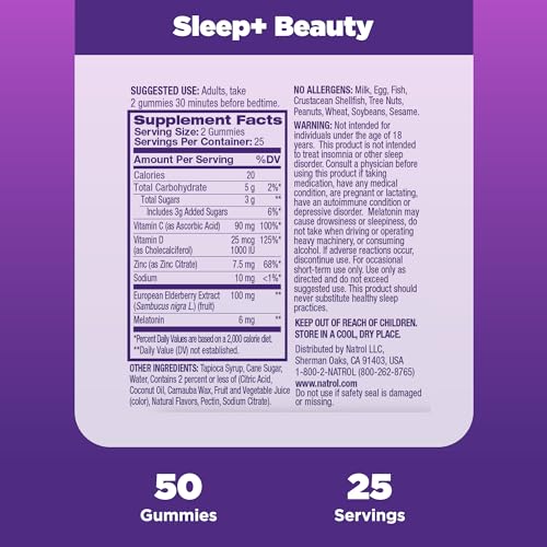 Natrol Sleep Gummies for Immune Health, Berry Flavor