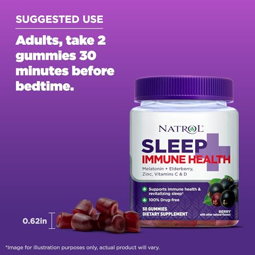 Natrol Sleep Gummies for Immune Health, Berry Flavor