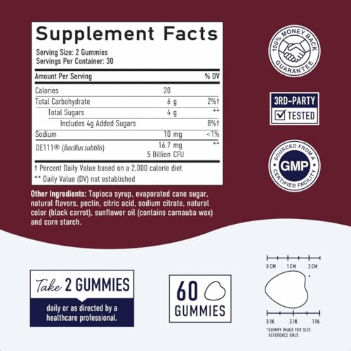 Probiotic Gummies for Gut Health – 60 Count