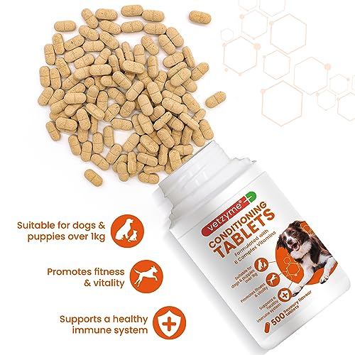 Vetzyme Conditioning Tablets for Dogs, 500 Count