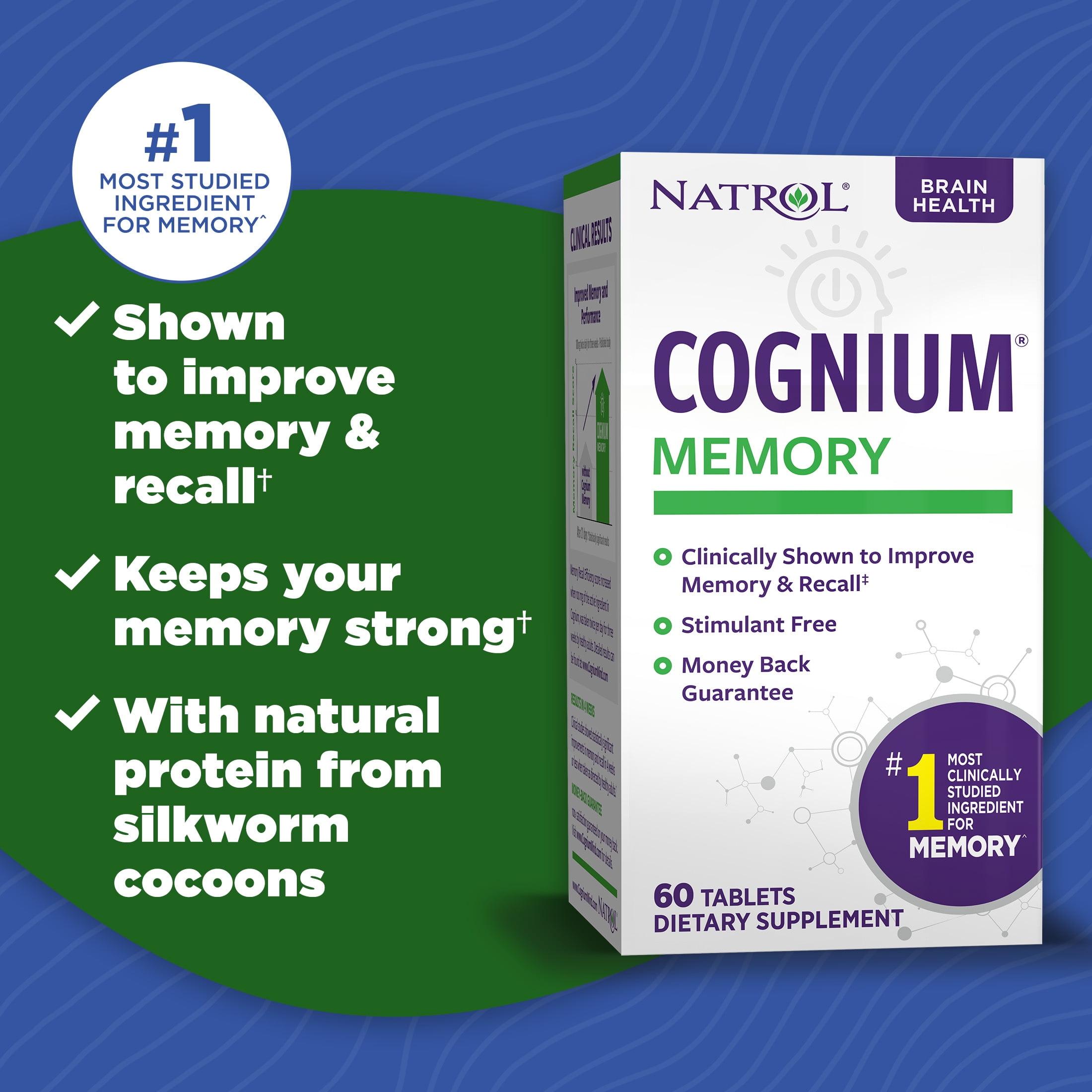 Natrol Cognium Memory Tablets - Brain Support 60ct