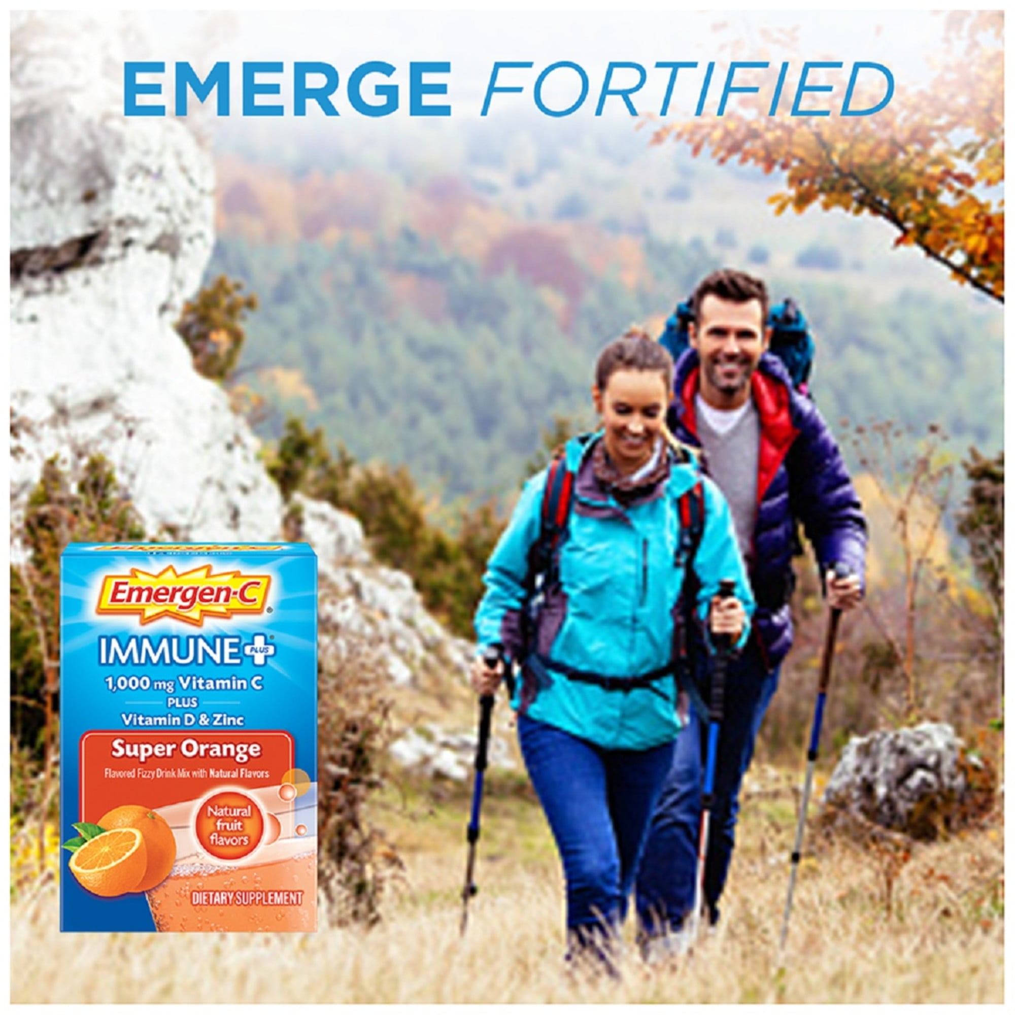 Emergen-C Super Orange Immune Support Supplement, 10 Ct