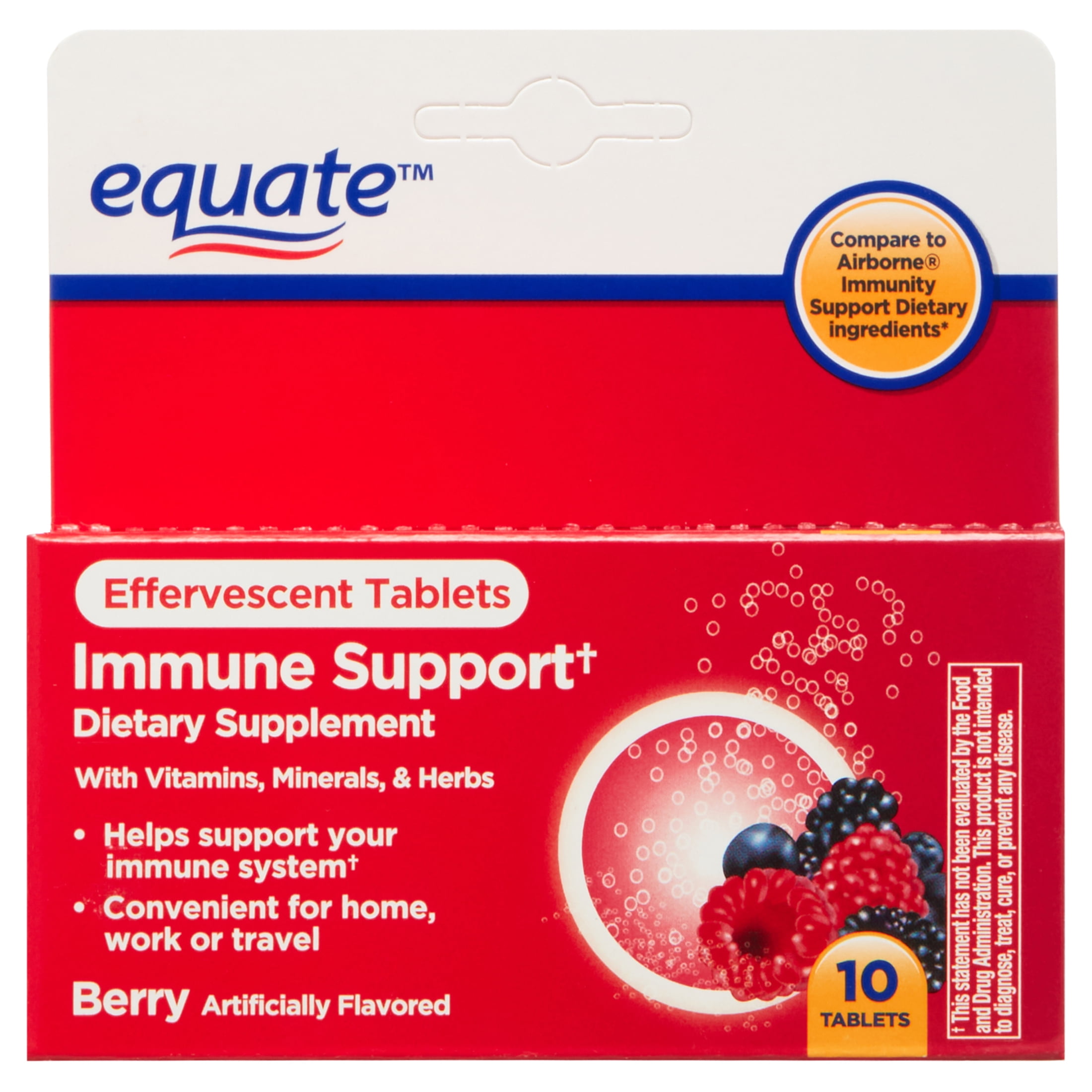 Equate Berry Immune Support Supplement, 10 Count