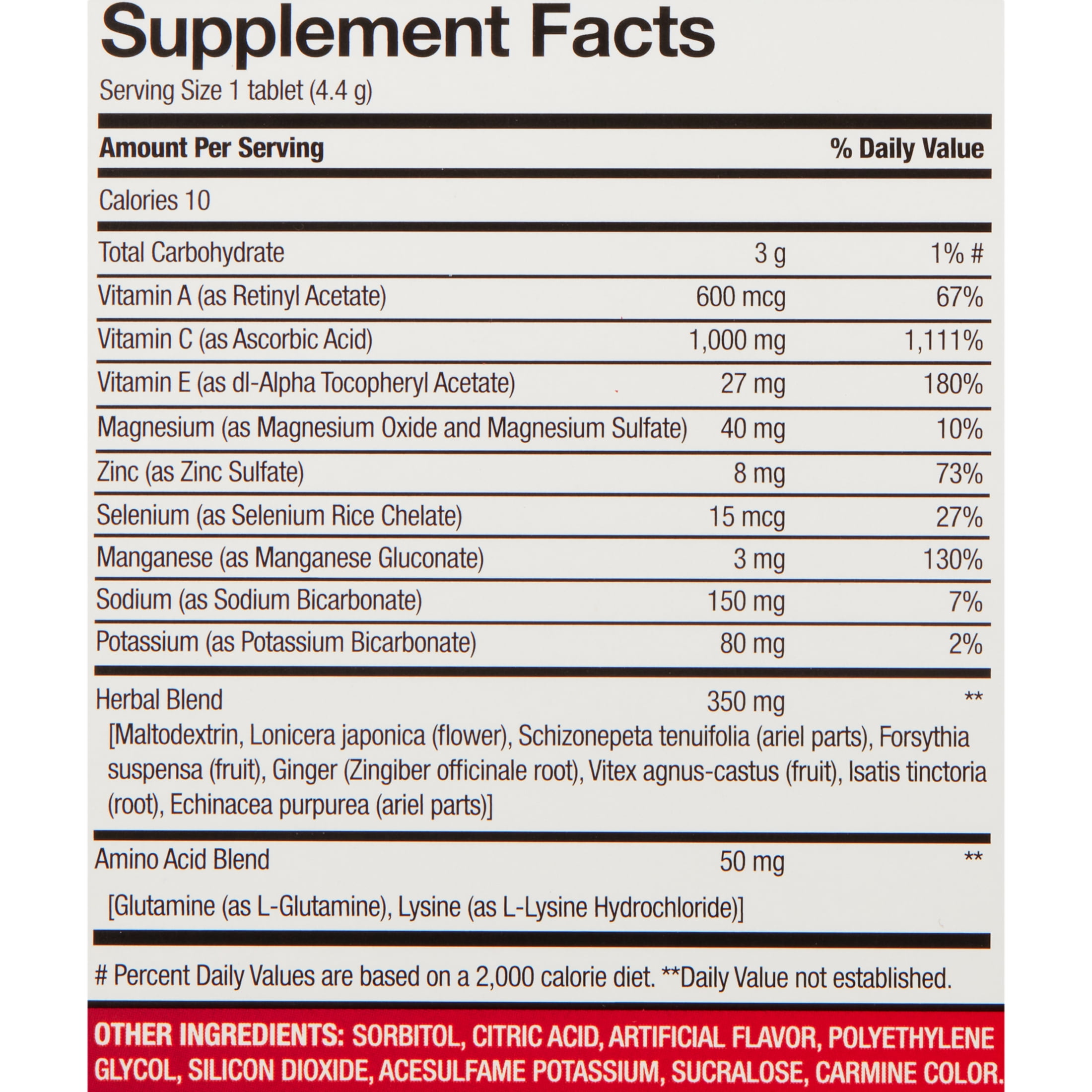 Equate Berry Immune Support Supplement, 10 Count