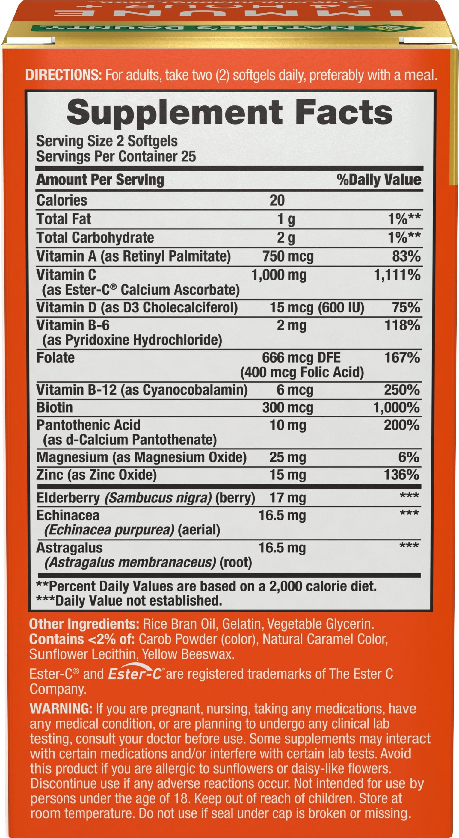 Nature's Bounty Immune Support with Vitamin C, D, Zinc